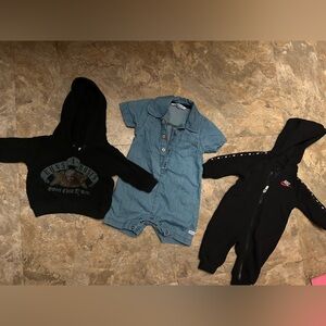 Baby Bundle Guns and roses, Nike and denim set